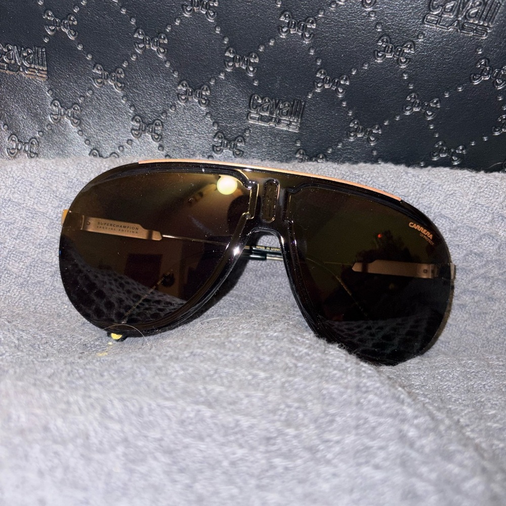 Carrera Dark Black Aviator Sunglasses
